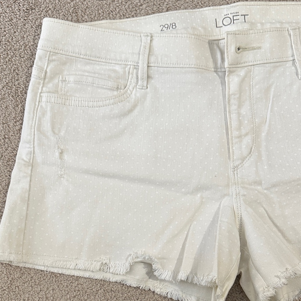 Ann Taylor loft white shorts